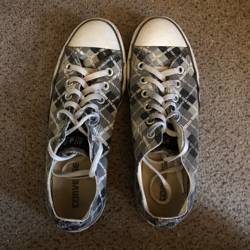 Black and Gray Low Top Chuck Taylor Converse